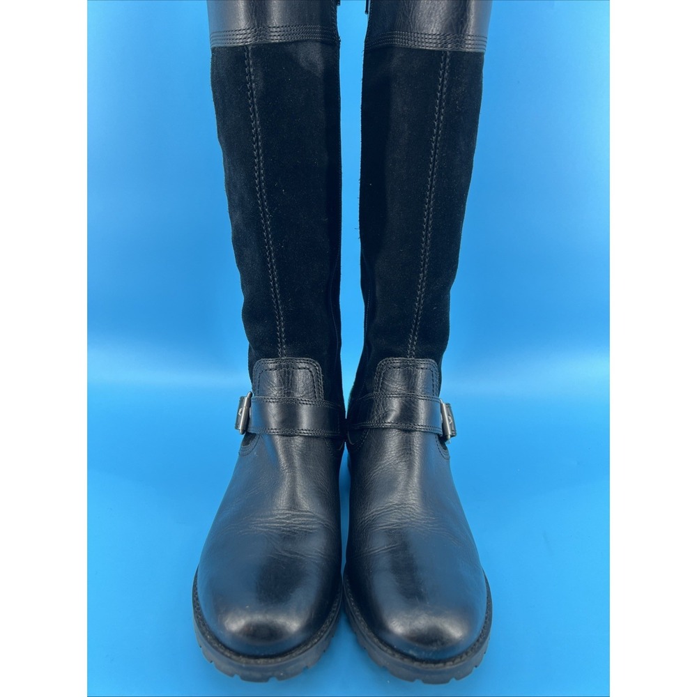 Timberland Bethel Tall Riding Boot Black Suede Leather Earthkeepers Women's 9W
